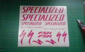 Hot Pink ! Specialized Stumpjumper FSR Graphics Set.