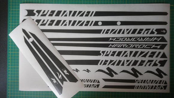 The Specialized Hardrock Graphics Decal Set No2 In Black.