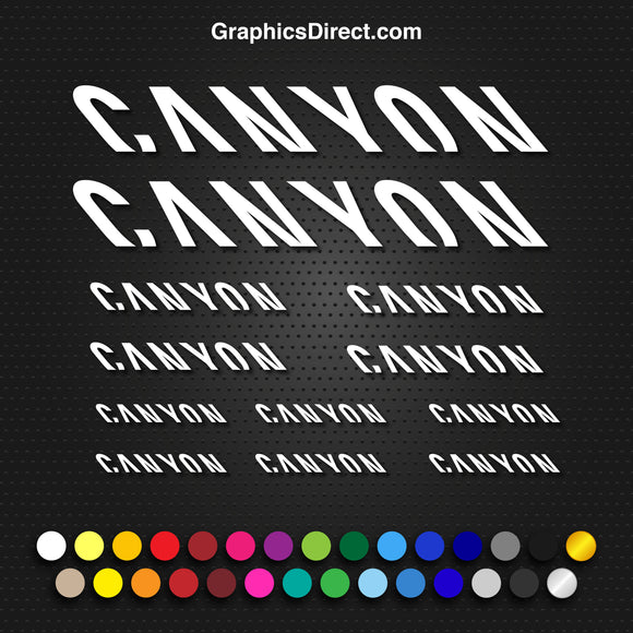Canyon Vinyl Replacement Decal Sticker Sets.