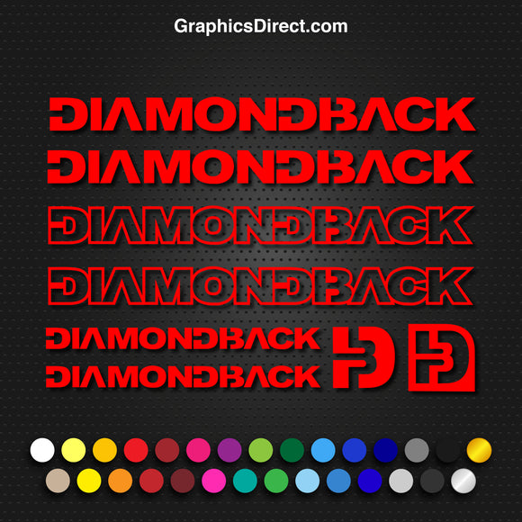 Diamond Back Replacement Decal Sticker Sets.