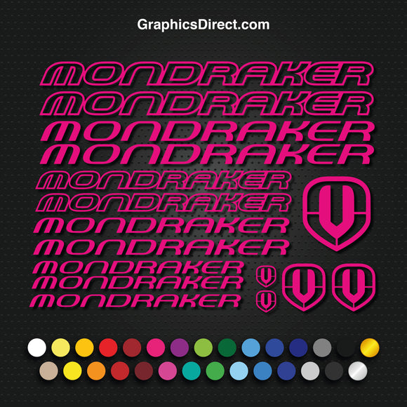 Mondraker Vinyl Replacement Decal Sticker Sets.