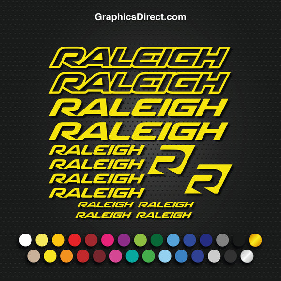 Raleigh Vinyl Replacement Decal Sticker Sets.
