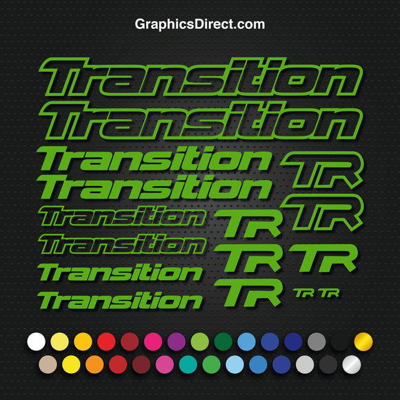 Transition Vinyl Replacement Decal Sticker Sets.