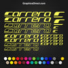Carrera Replacement Vinyl Decals Stickers MTB Road Cycling Bike.