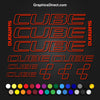 Cube Outline Bike Decal Set Photo-1
