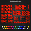 Evil Bike Sticker Decal Set. (BDS34)
