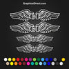 GT Wings Replacement Vinyl Decal Graphic Sticker Set MTB DH XC Bike