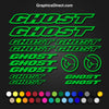 Ghost Bike Sticker  Decal Set. (BDS33)