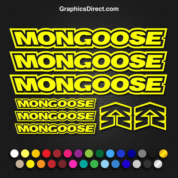 Mongoose Replacement Vinyl Decal Graphic Sticker Set MTB DH XC Bike