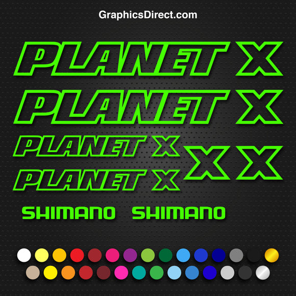 Planet X Replacement Vinyl Decal Graphic Sticker Set MTB DH XC Bike Outline