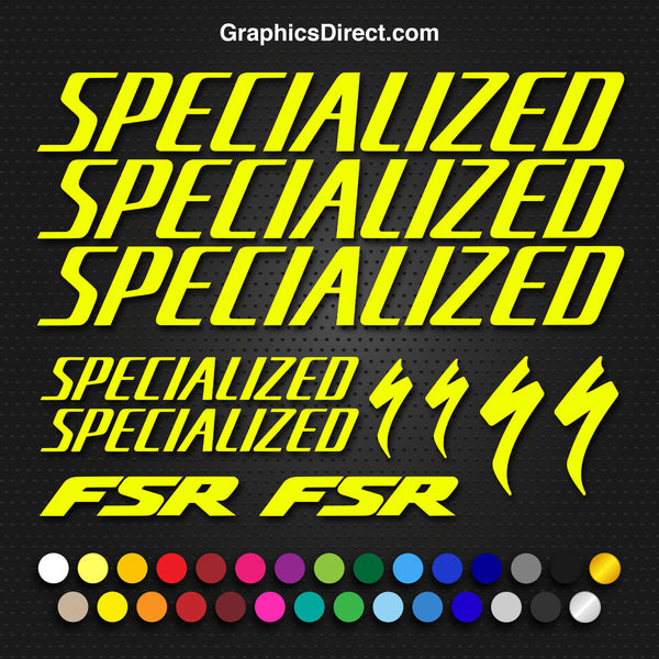 Specialized FSR Replacement Vinyl Decal Graphic Sticker Set MTB DH XC Bike