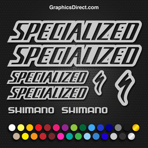 Specialized Replacement Outlined Vinyl Decal Graphic Sticker Set MTB DH XC Bike Outline