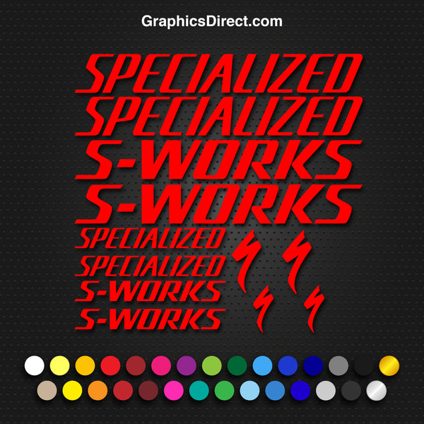 Specialized S-Works Replacement Vinyl Decal Graphic Sticker Set MTB DH XC Bike