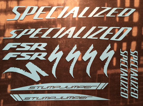 Specialized (curved) FSR Stumpjumper Decal Set Type 1.